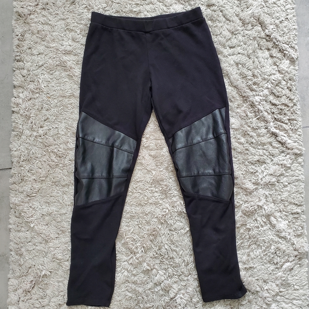 I ❤️ pinc girls black leggings, size M